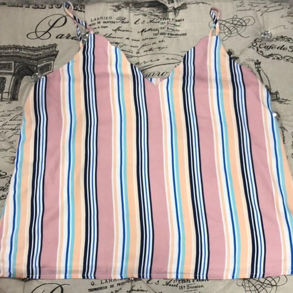 Socialite V-Neck Stripe Camisole